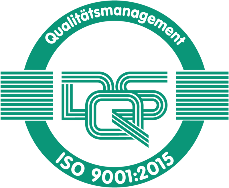 Grafik des ISO 9001:2015 Siegels